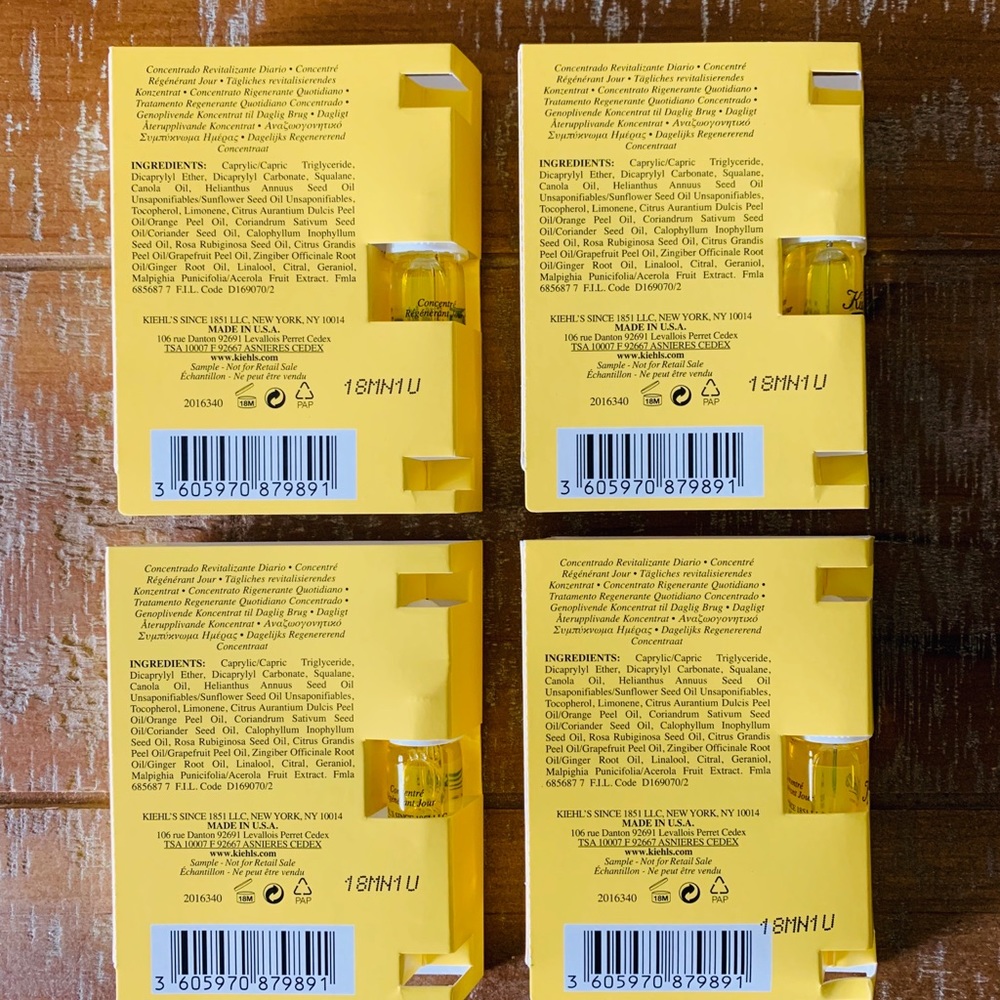 4pc Kiehl’s Daily Reviving Concentrate Samples - Picture 2 of 5